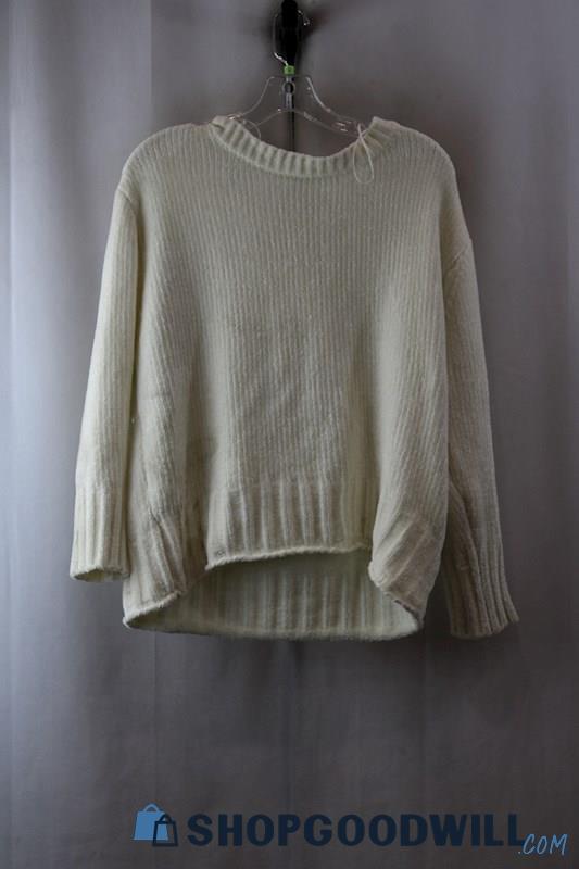 Christian Siriano Women's Ivory Knit Sweater SZ-L
