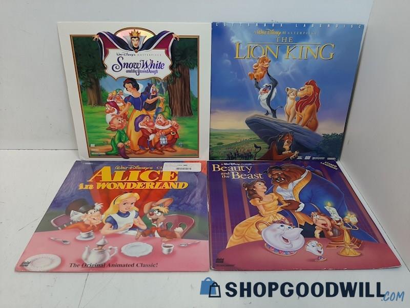 4 Disney Laser Disc Movies 1 Sealed Alice in Wonderland