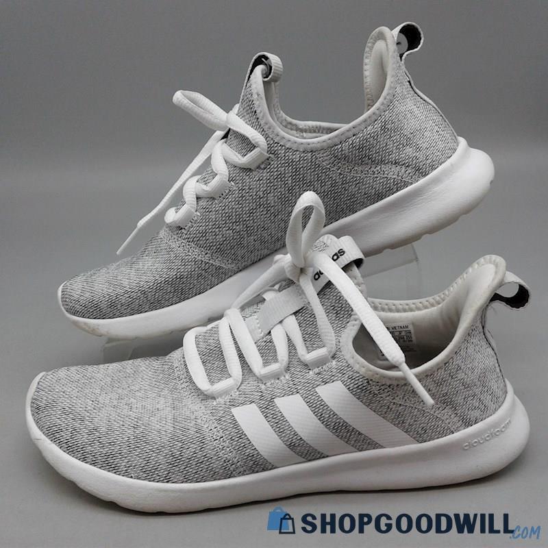 Adidas Women's Cloudfoam Pure 2.0 Grey/White Athletic Running Sneakers Sz 9