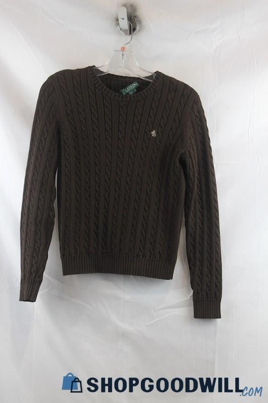 Ralph Lauren Women's Brown Knit Sweater SZ S