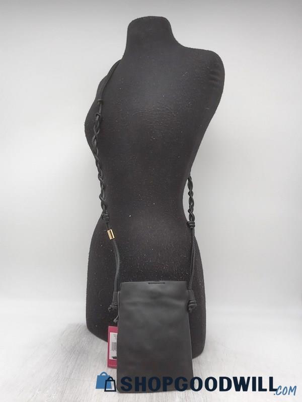 NWT Vince Camuto Vanah Black Leather Small Slim Crossbody Handbag Purse