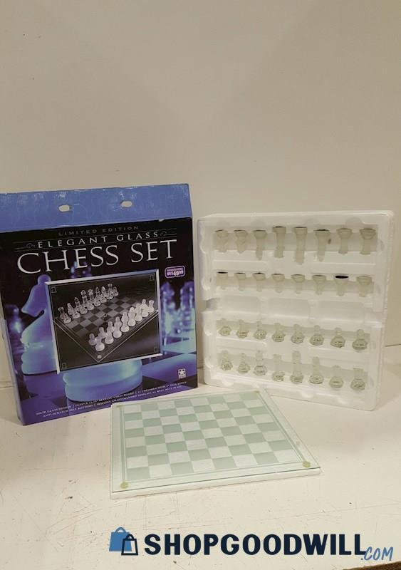 Limited Edition Elegant Glass Chess Set 