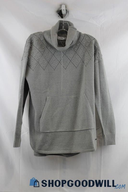 NWT Carve Designs Women's Gray Knit Mock Neck Sweater SZ L