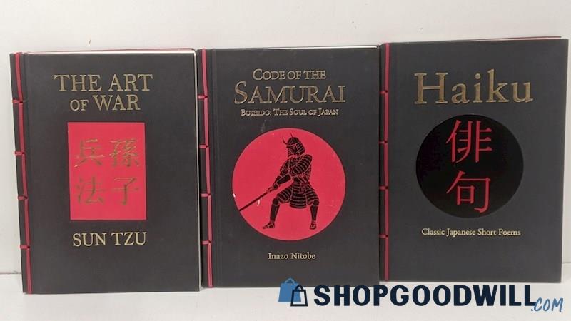 3pcs Chinese & Japanese Info Books Art Of War Sun Tzu Code Of The Samurai Haikus