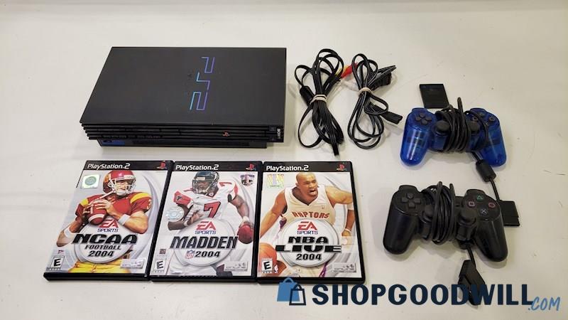 PlayStation 2 Console w/Game, Cords, & Controller 