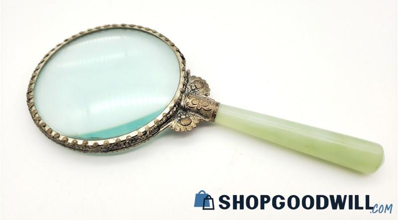 Jade Handle Vintage Magnifying Glass