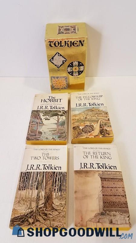 Vtg 1975 Boxset 4 Lord Of The Rings SC Tolkien Ballantine ISBN 034524785X