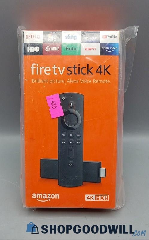  Amazon Fire TV Stick 4K HDR Streaming Device w/Voice Remote - SEALED