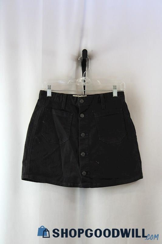 Denim&SupplyRL Women's Black Front Button Denim Skirt SZ-27