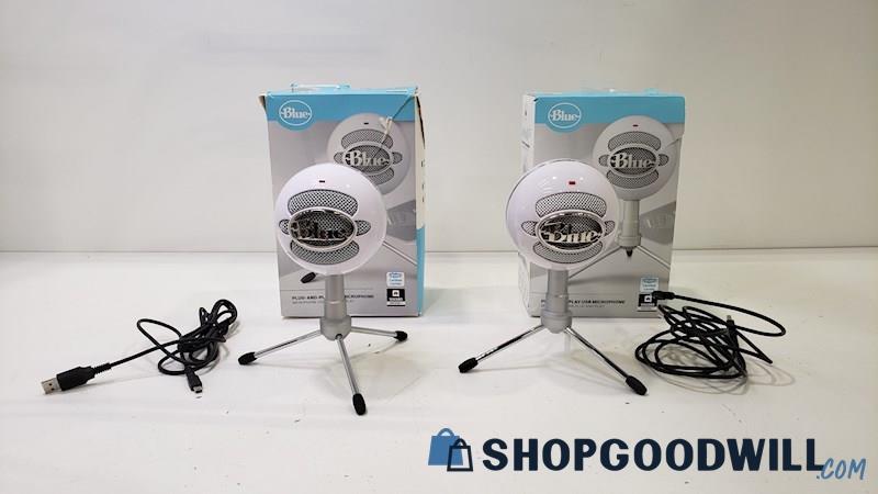 Blue Snowball Ice White USB Microphones 2ct. - Tested