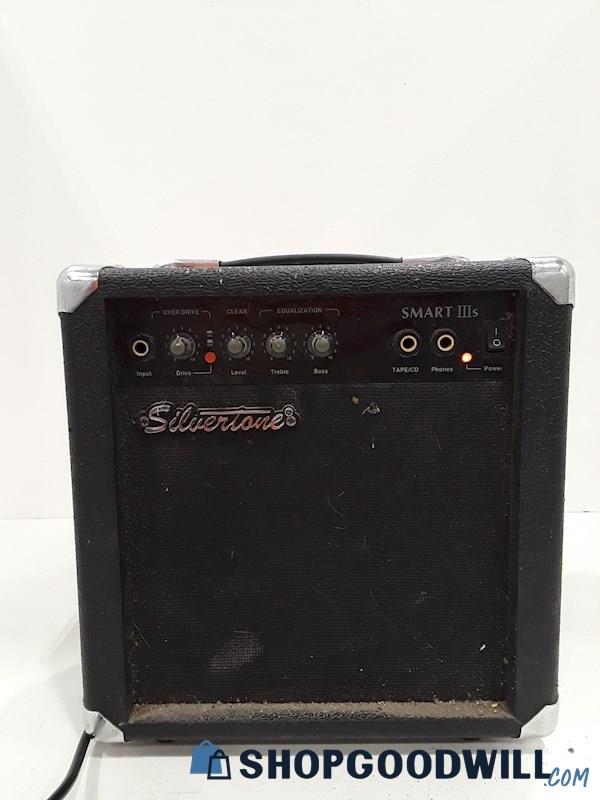 Silvertone Smart IIIs Guitar Amplifier Black POWERS ON 