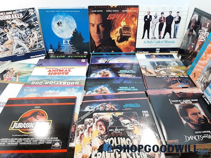 (a) 22 lbs Laser Disc Movies James Bond ET Speed The Fisher King Jurassic Park +