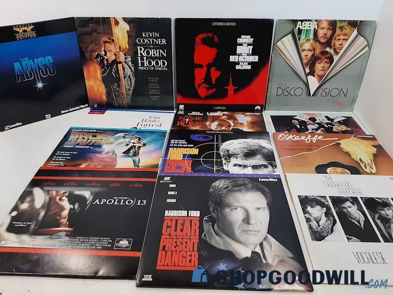 13 lbs Movies & Music Laser Discs The Abyss Robin Hood Abba Apollo 13 +