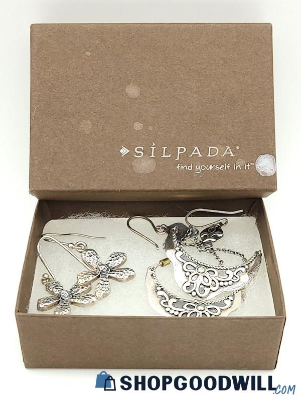 .925 SILPADA Dangle Earrings (2 Pairs) w/ Box 15.32 Grams