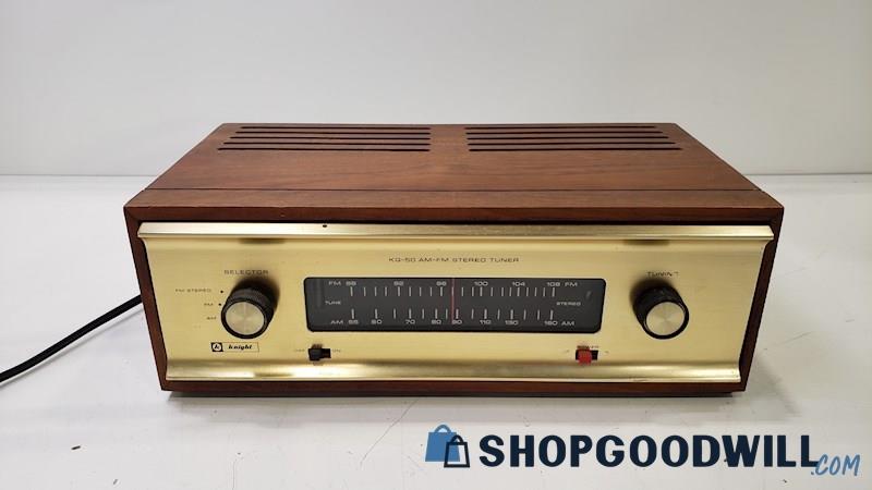 Vintage Knight KG-50 AM-FM Stereo Tuner - Powers On 