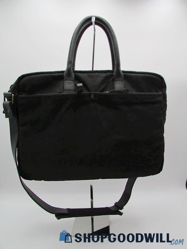 Duluth Trading Co. Black Canvas Briefcase/Messenger Handbag Purse