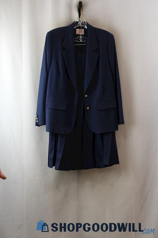Pendleton Women's Navy 2PC Wool Skirt Suit SZ-12P