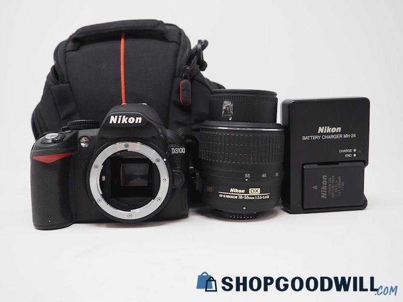 Nikon D3100 DSLR Camera w/Nikon AF-S DX Nikkor 18-55mm Lens *Powers ON*