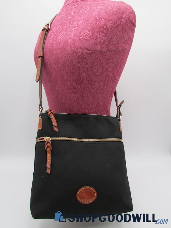 Dooney & Bourke Letter Carrier Black Nylon Crossbody Handbag Purse