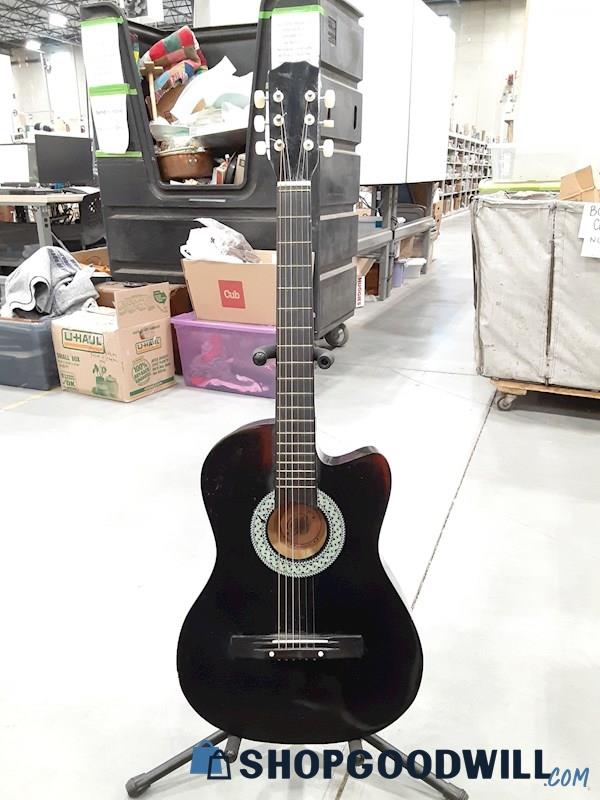 Bridgecraft Black Cutaway Acoustic Guitar