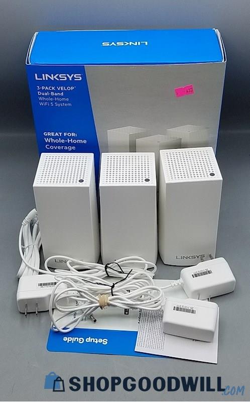  IOB Linksys 3-Pack Velop AC1300 Dual-Band Home Wifi 5 System