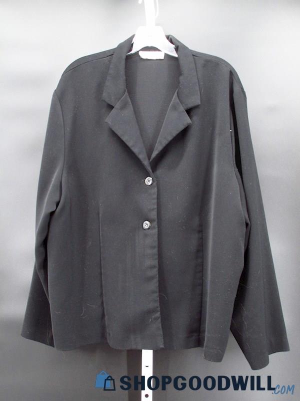 Vintage Briggs Women's Black Button Front Jacket Size 22
