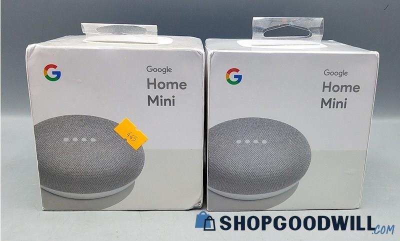 Sealed Google Home Mini Smart Speakers 2ct.