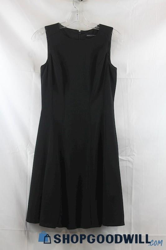 White House Black Market Women's Black Flare Dress SZ 2