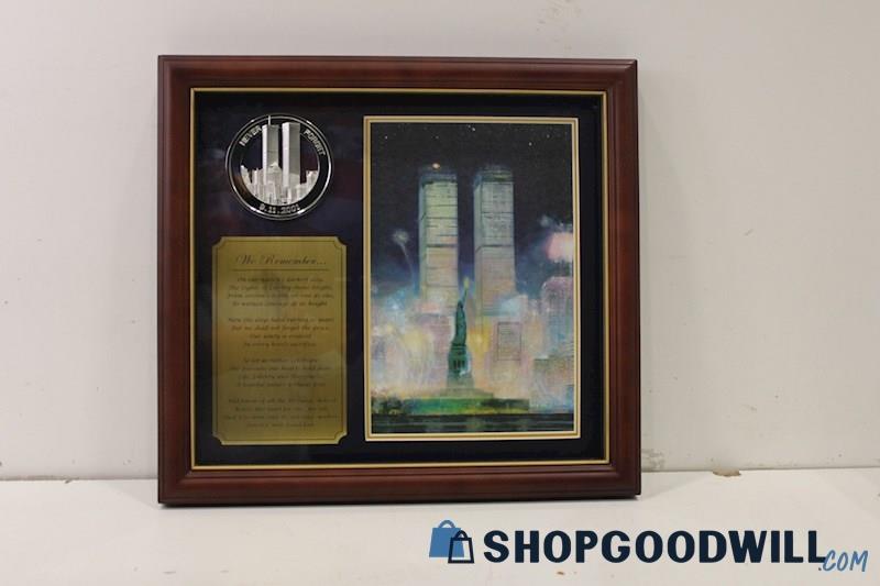 Bradford Exchange 'Freedom Stands Tall' #A2148 Framed Remembrance Plaque