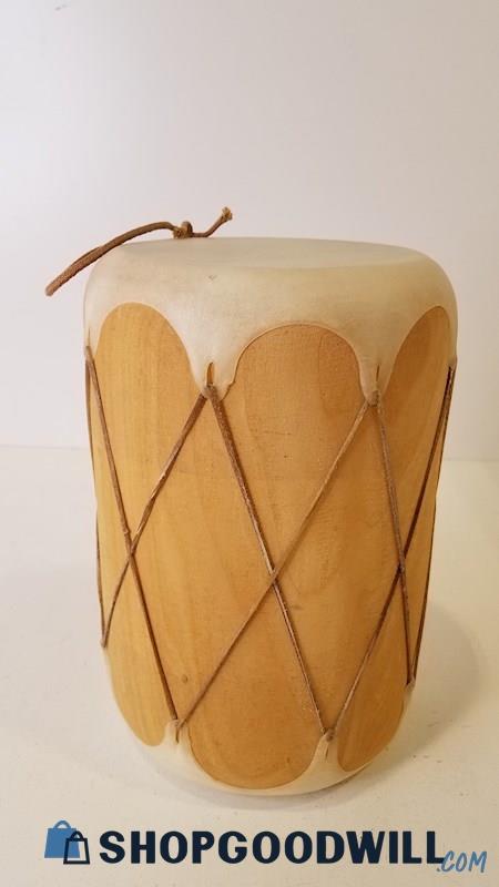 Taos Drums Appears Wooden Traditional Hand Drum w/Cord Approx 6.5x9.5