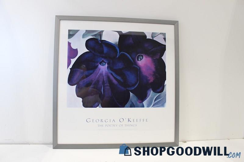 Framed 'The Poetry of Things' Unsigned Purple Petunia Art Print Georgia O'Keeffe