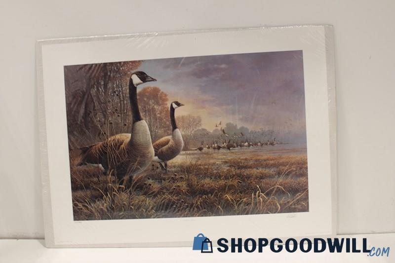 'Autumn Marsh' Unframed Goose Art Print Signed by Les Didier #356/999