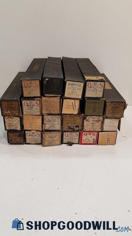 22PC VTG Just We Two , I Won't Be Back Till August + More Piano Rolls 