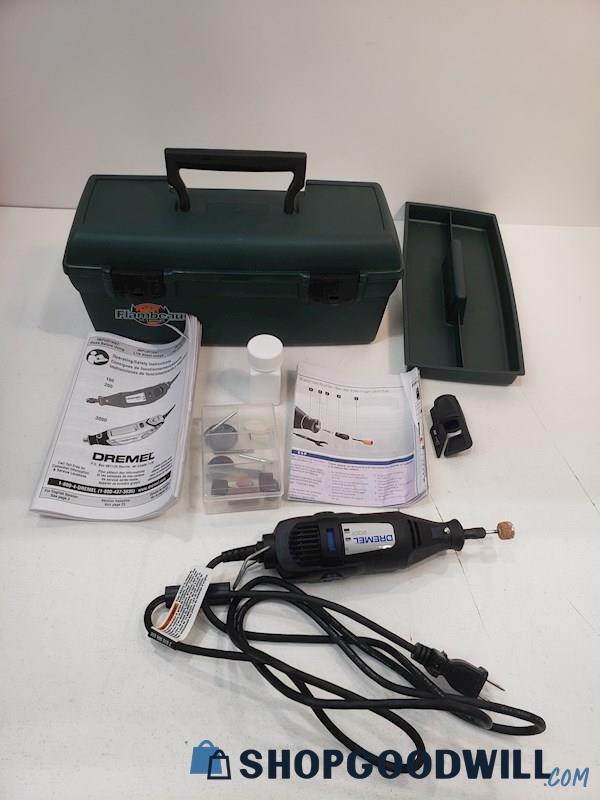 Dremel 200 Rotary Tool W/ Blades & Case *Powers On* Crafts, 