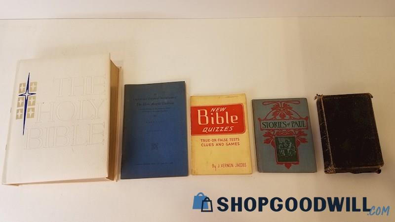 Antique/Vtg 1905-65 Christian Religion HC/SC Bibles Quizzes Kids' Theology