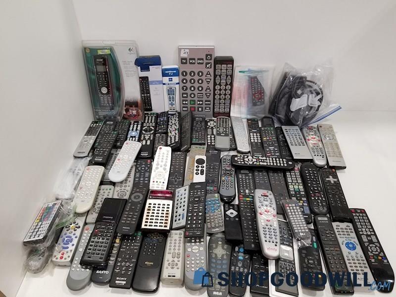 Grab Box Lot of Various Remote Controllers 
