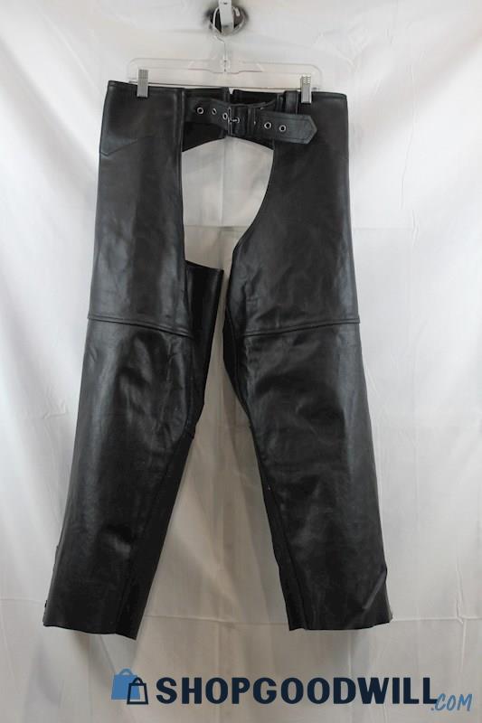 Unbranded Men's Black Leather Chap SZ 42x44