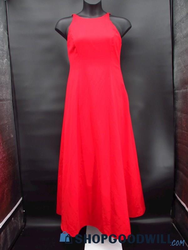Vintage Urban Girl Nites Women's Rose Red Strappy Formal Dress Size 15/16