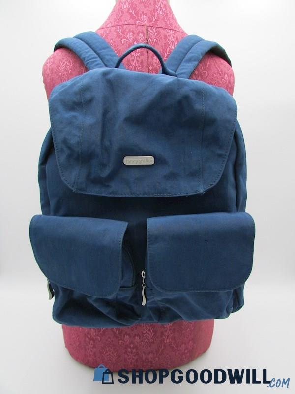 Baggalini Cyan Blue Nylon Backpack Handbag Purse