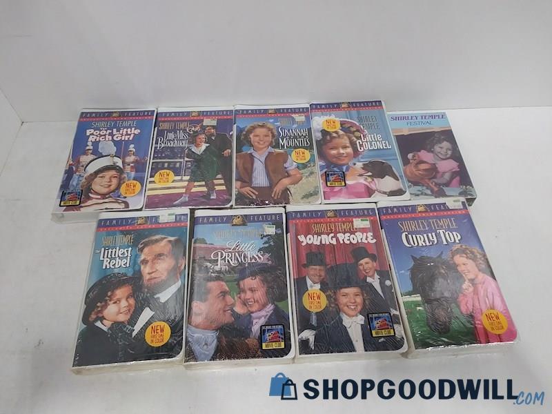 Shirley Temple Collection 9 Movies VHS Exclusive Color Versions Sealed