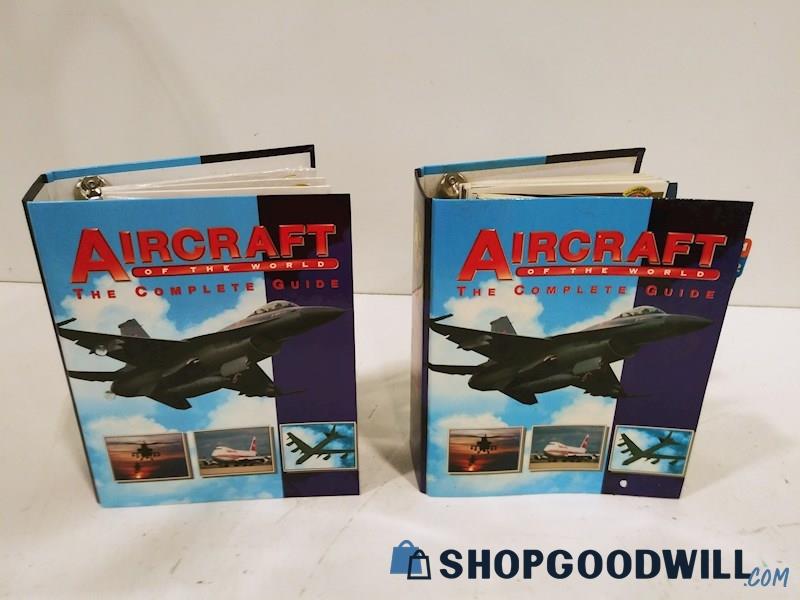2PC Air Craft World Complete Guide Book Colorful Pages w/index Airplanes, Sky 