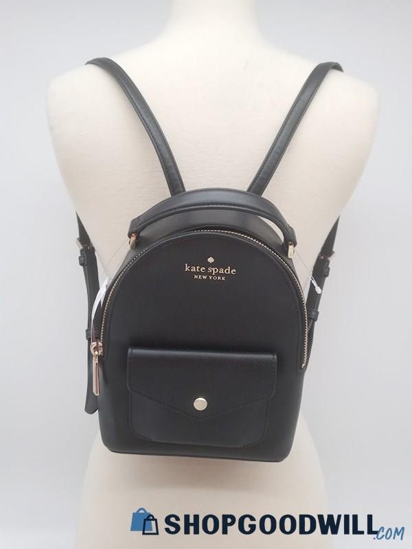 Kate Spade NWT Schuyler Black Saffiano Leather Mini Backpack Handbag Purse 