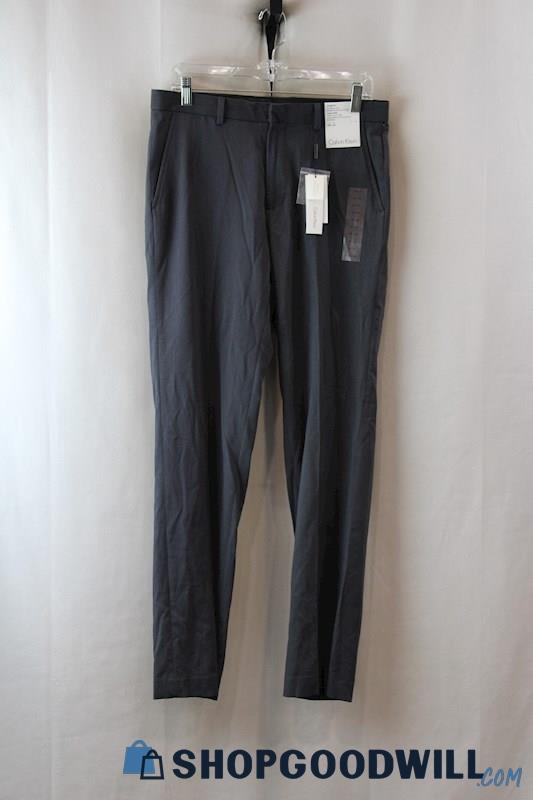 NWT Calvin Klein Men's Graphite Gray Straight Dress Pants sz 30x32