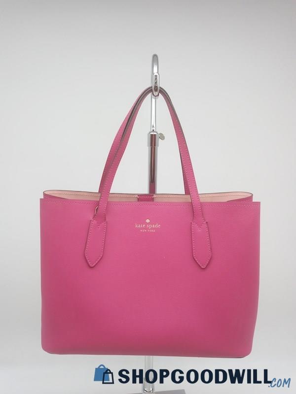 Kate Spade Harper Hot Pink Pebble Leather Satchel Handbag Purse