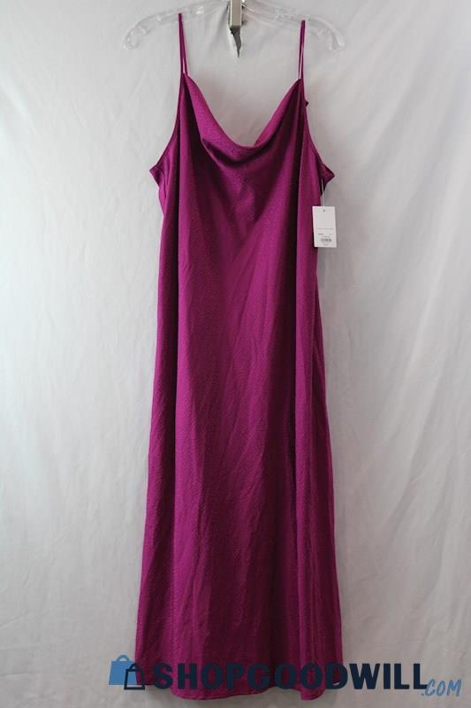 NWT EVRI Women's Purple Thin Strap Cowl Neck Dress SZ 1X