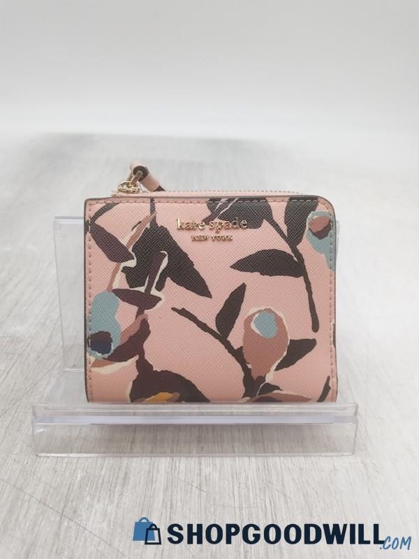 Kate Spade Multicolor Crosshatched Leather Bifold Wallet Handbag Purse 