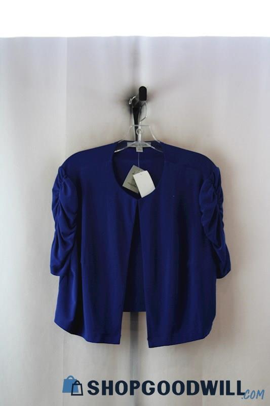 NWT Danni&Nicole Women's Blue Cinched Sleeve Bolero SZ-XL