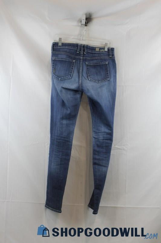 KUT Women's Straight Leg Distressed Blue Jeans SZ 2