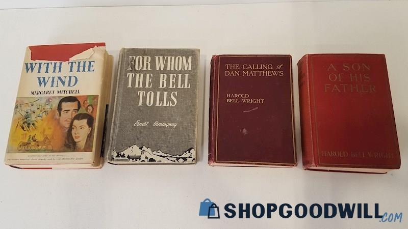 Antique/Vtg 1909-44 American Lit Fiction HC Mitchell Hemingway Bell-Wright