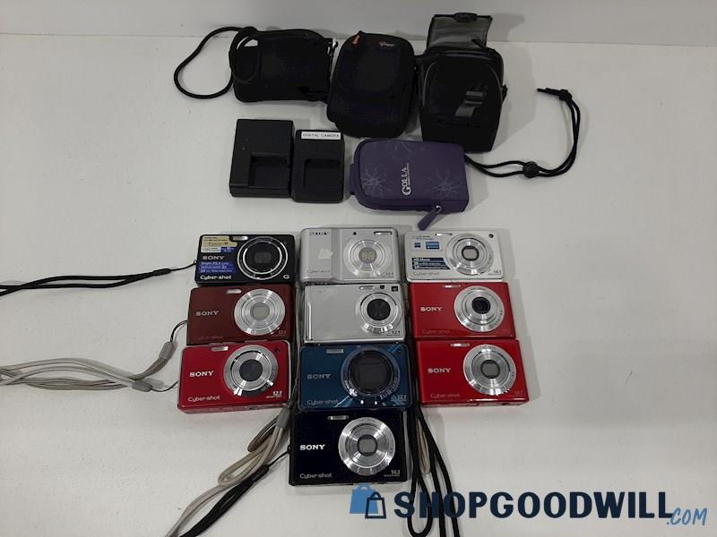 10 Sony DSC-WX1 W290 S2100 W330 & More 10-14 MP Point & Shoot Digital Cameras